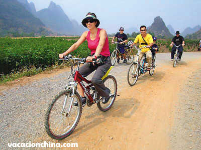 Ciclismo tour por Yangshuo Guilin 4 Dias