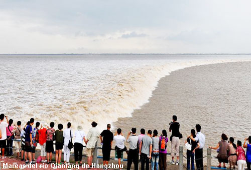 Viajes mareas del río Qiantang de Hangzhou