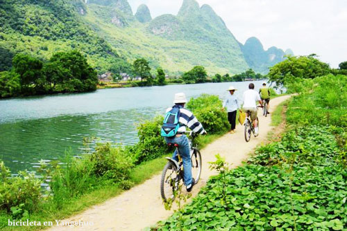 viajar bicicleta en Yangshuo